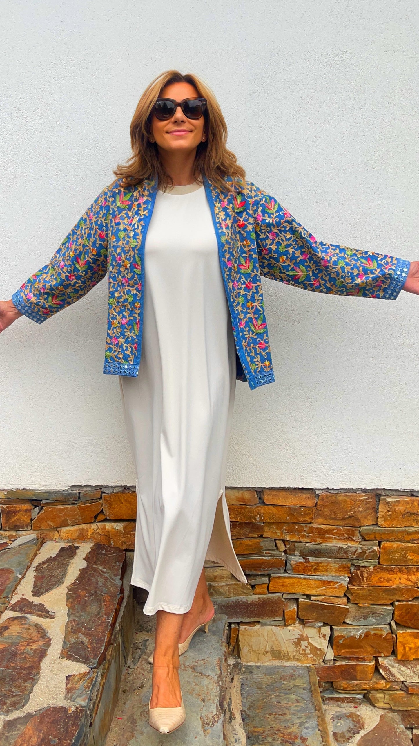 Chaqueta Suzani vaquera