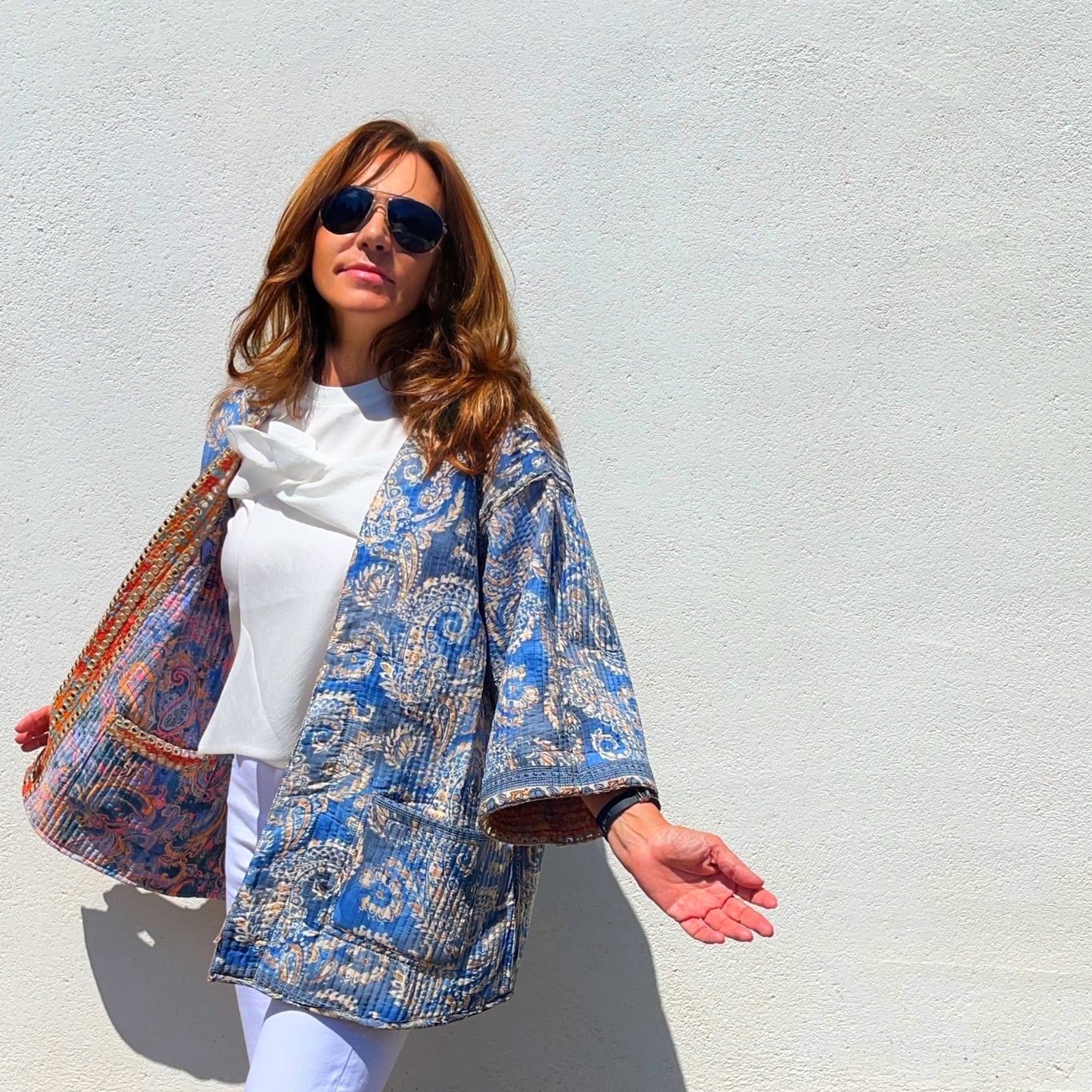 Chaqueta joya KANTHA azul