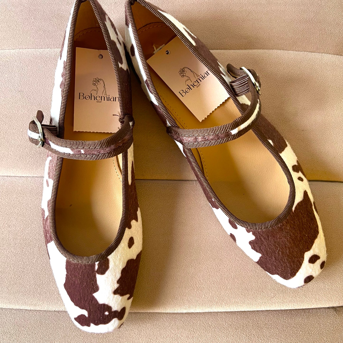 Bailarinas estampado vaca