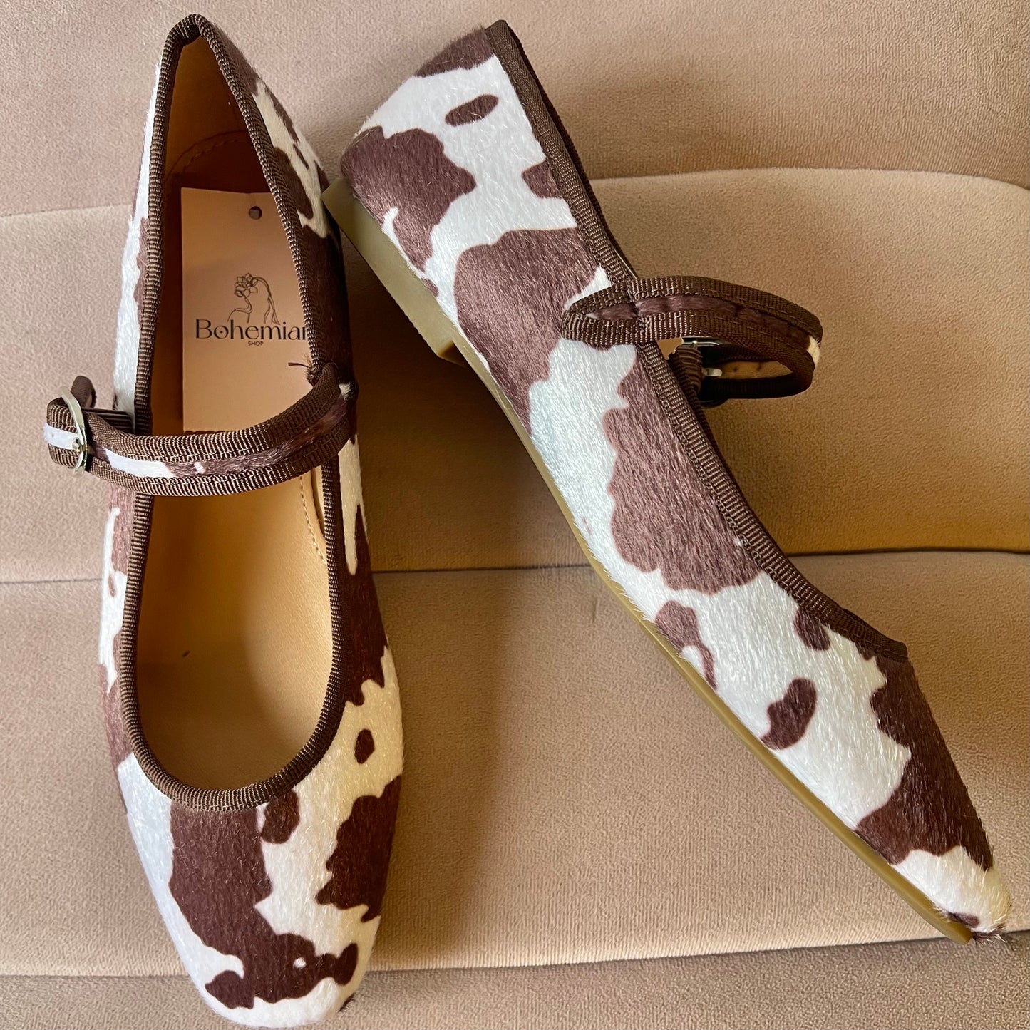 Bailarinas estampado vaca