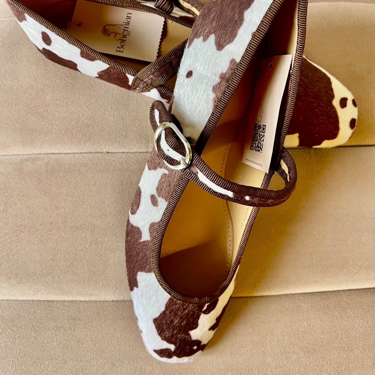 Bailarinas estampado vaca