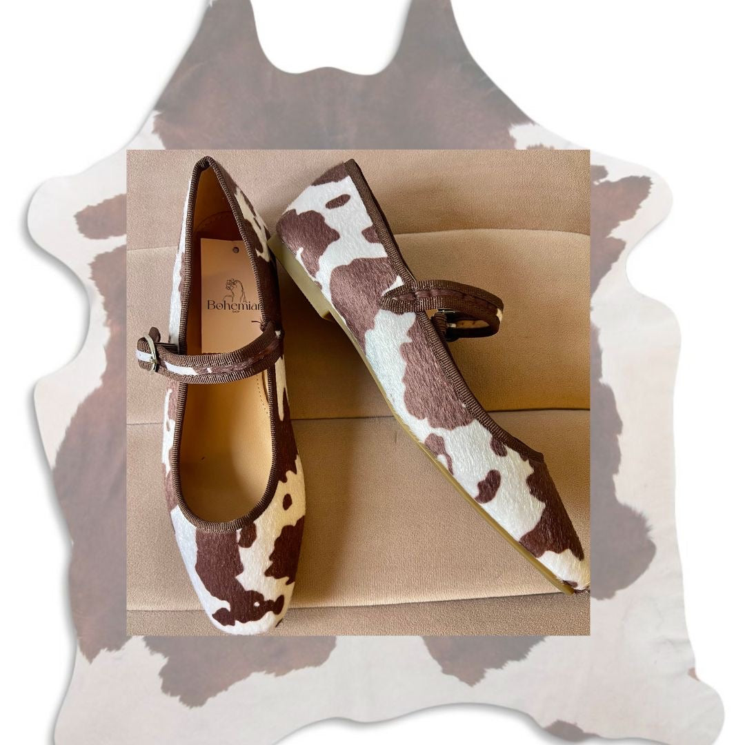 Bailarinas estampado vaca