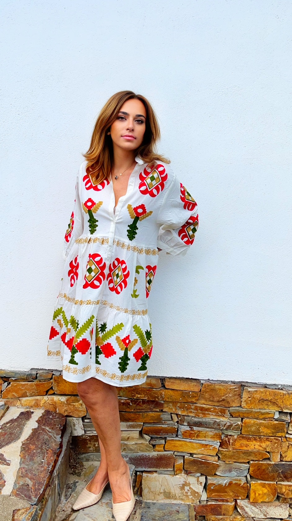 Vestido Suzani blanco