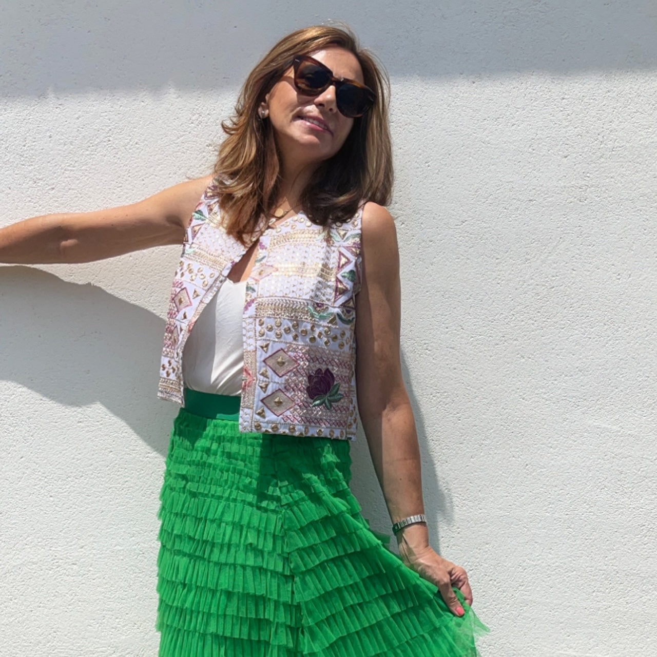 Chaleco BOHO blanco