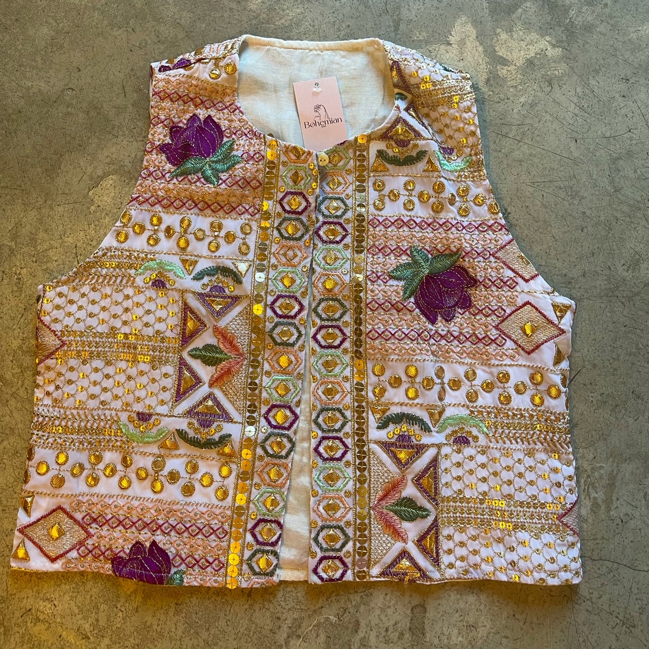 Chaleco BOHO blanco