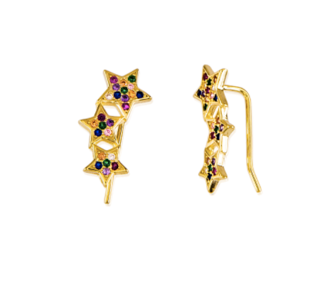Pendientes trepadores estrellas