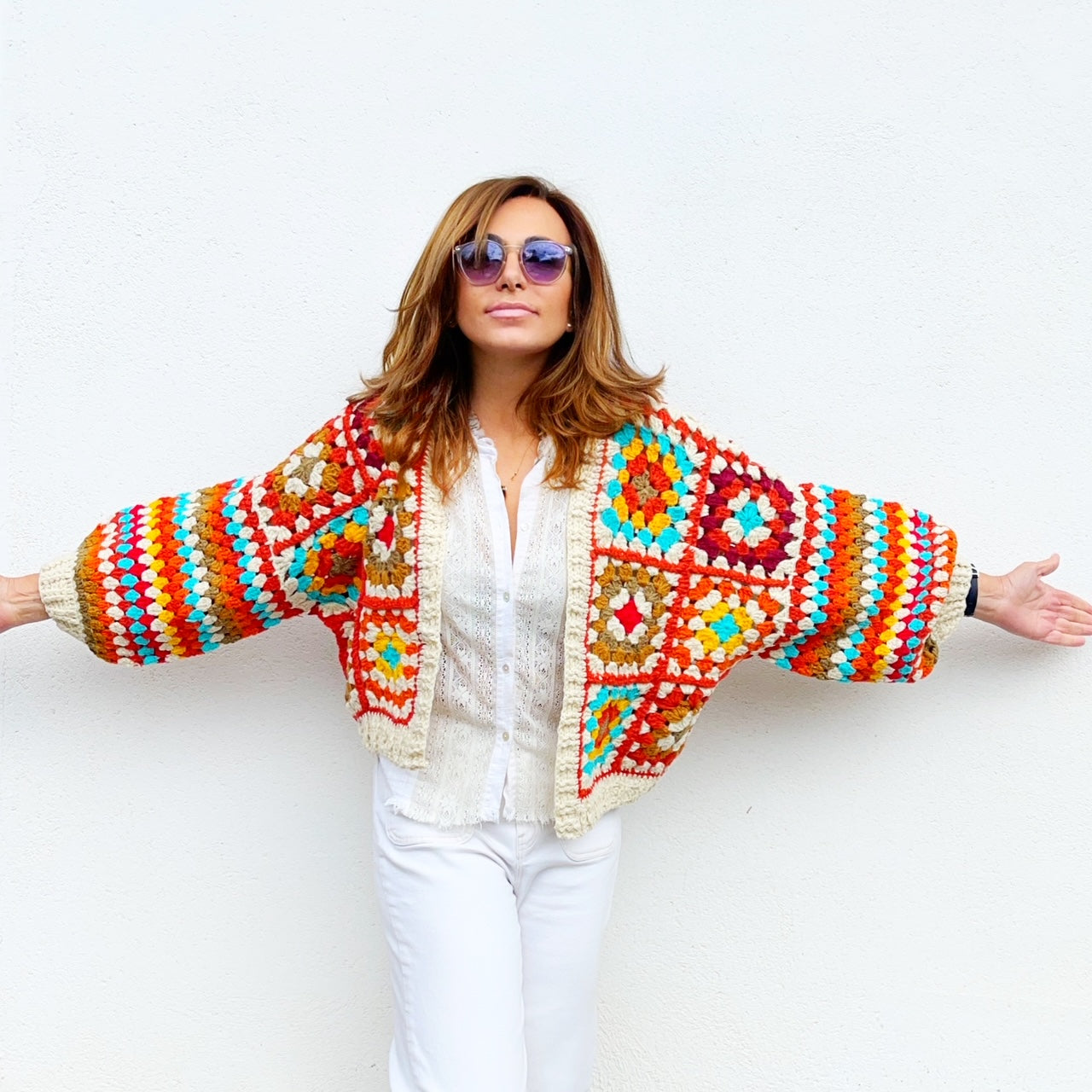 Chaqueta Bomber-crochet