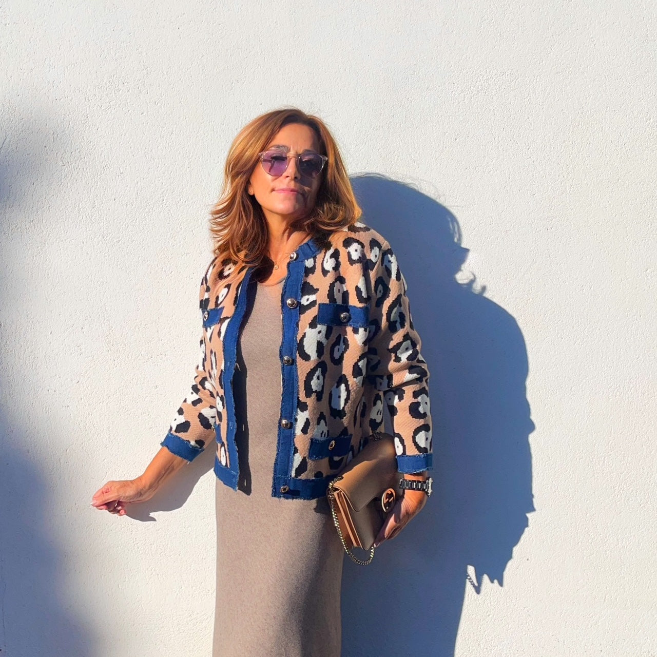 Chaqueta Animal print y denim