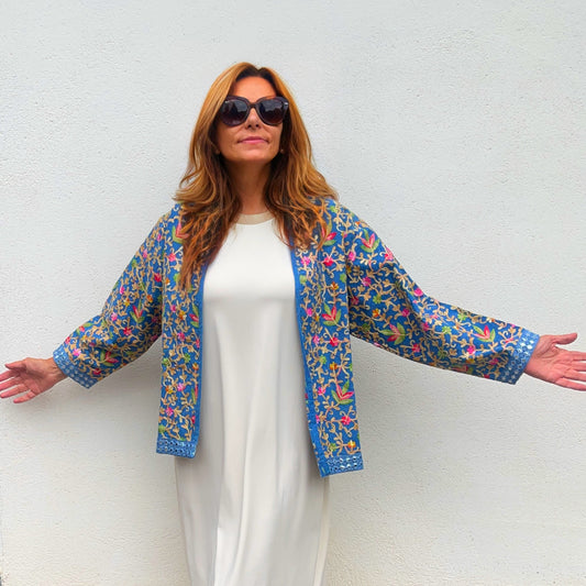 Chaqueta Suzani vaquera