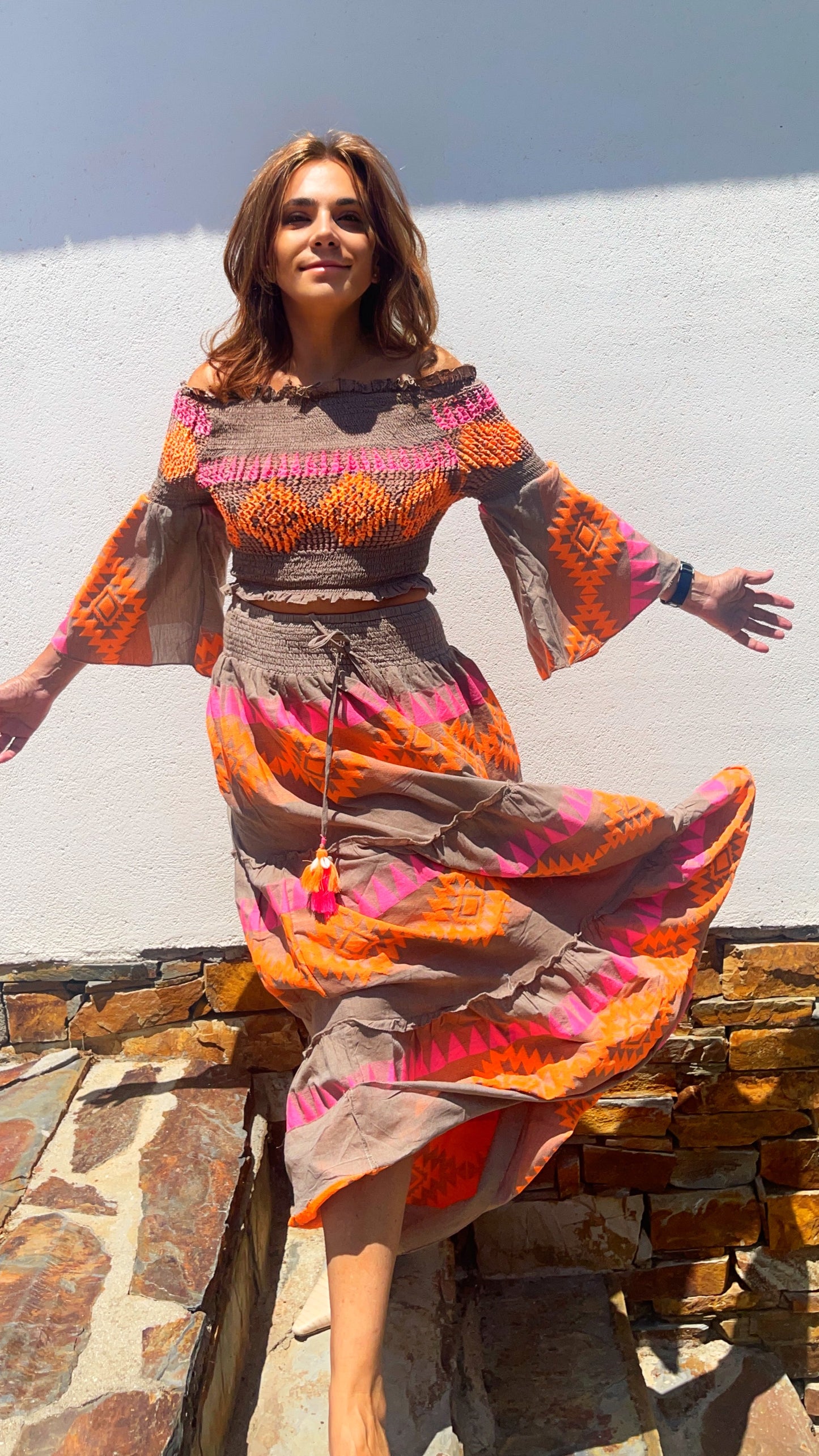 Falda larga JACQUARD